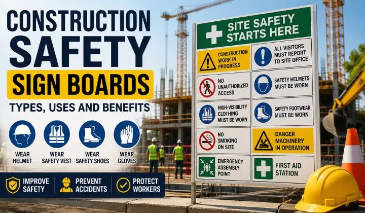 Construction Safety Sign Boards: Types, Uses and Site Safety Guide
