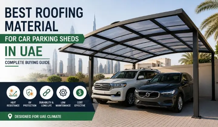 Modern carport roofing in UAE