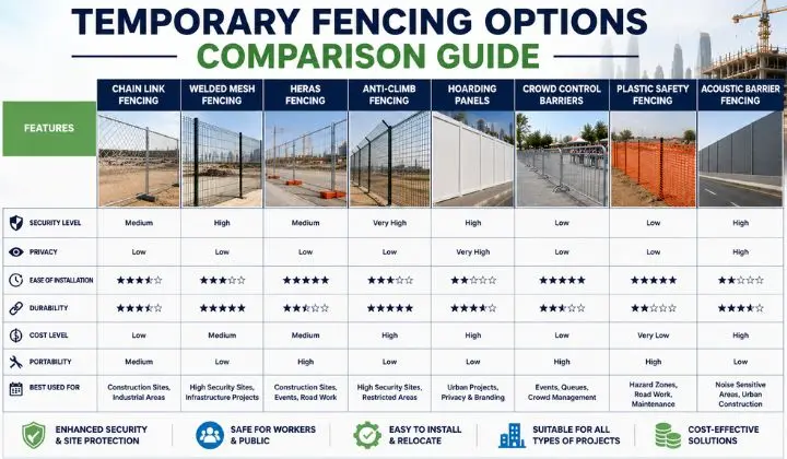 Temporary fencing comparison guide