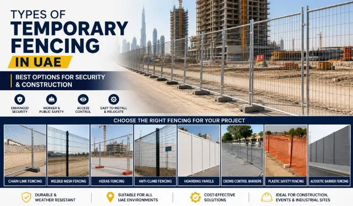 Types of temporary fencing in UAE