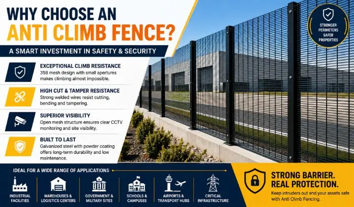 Anti Climb Fence for Secure Perimeter Protection
