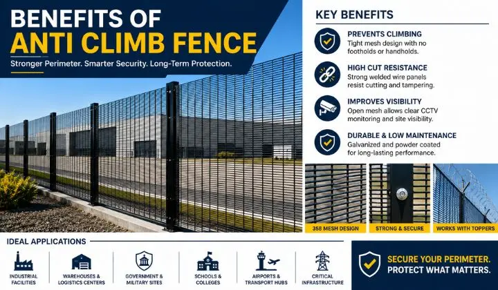 Benefits of anti-climb fencing