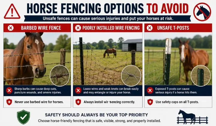 Horse Fencing Options to Avoid