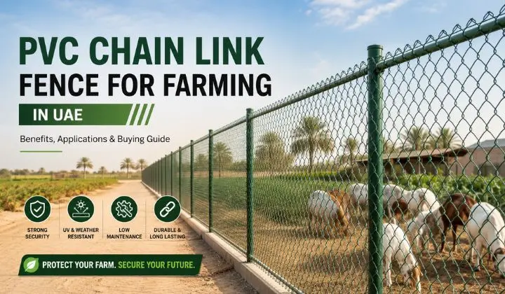 PVC chain link fence for farming in UAE