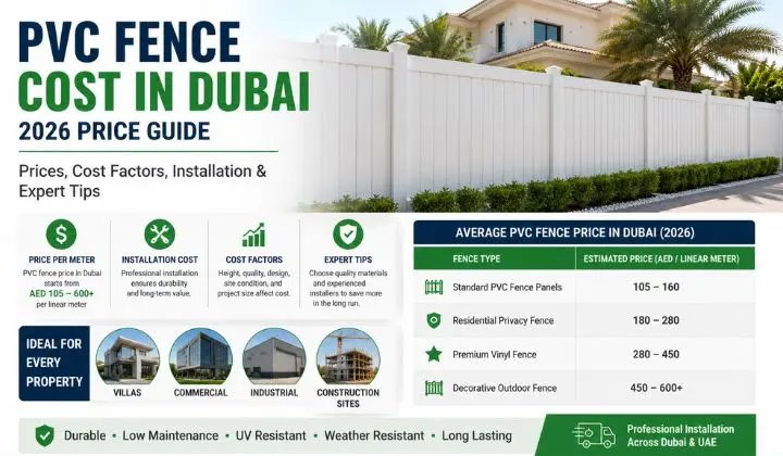 PVC fence cost guide in Dubai
