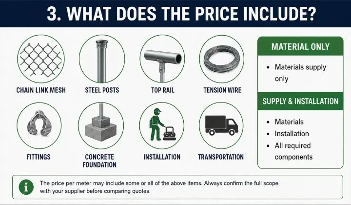 Chain Link Fence Cost Per Meter