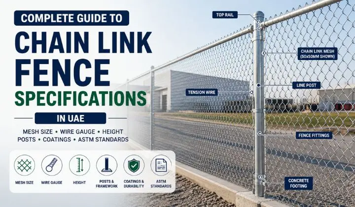 Chain Link Fence Specifications in UAE