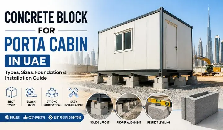Concrete Block for Porta Cabin in UAE