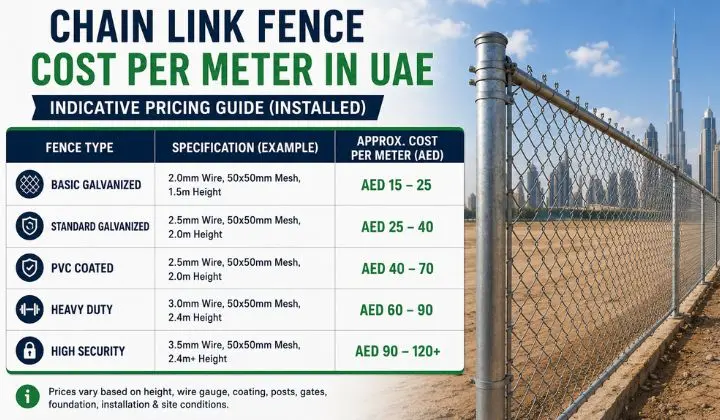 How Much Does Chain Link Fence Cost in UAE