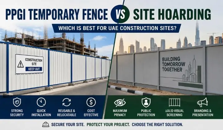 PPGI Temporary Fence vs Site Hoarding