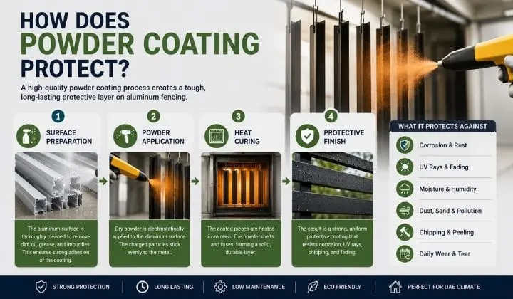 Powder Coating Protect an Aluminum Fence