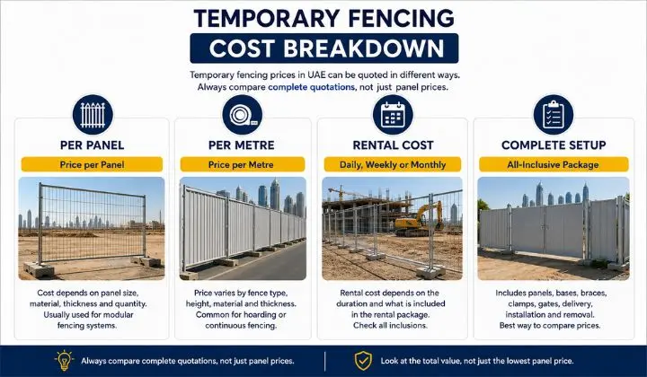 Temporary Fencing Cost in UAE