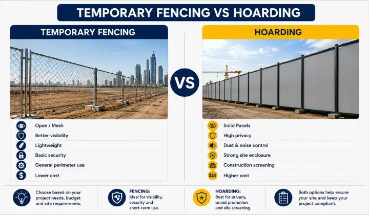 Temporary Fencing vs Hoarding