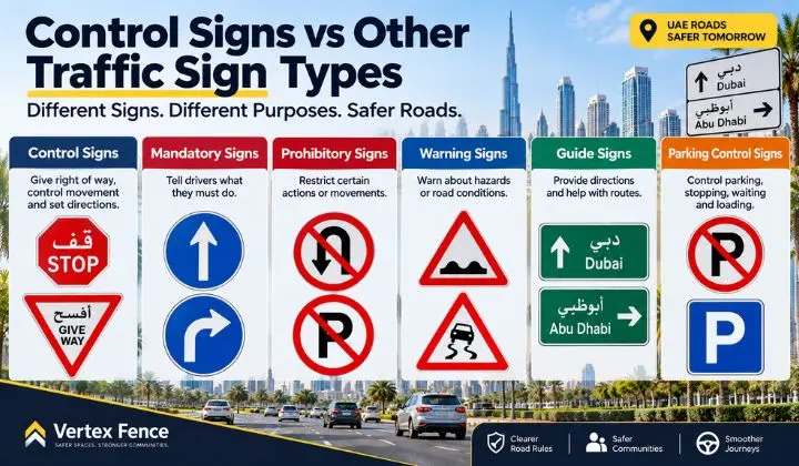 Control Signs vs Other Traffic Sign Types