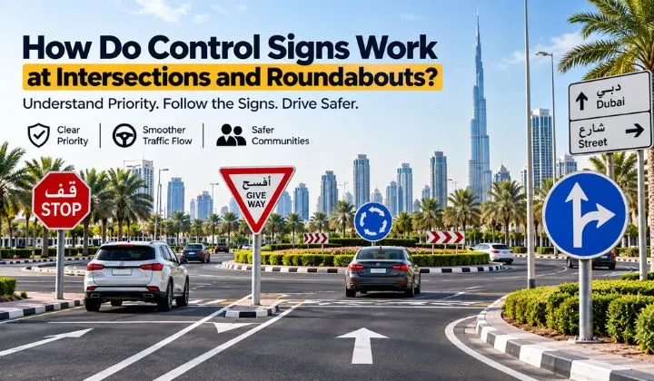 How Do Control Signs Work at Intersections and Roundabouts