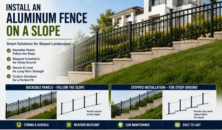Install an Aluminum Fence on a Slope
