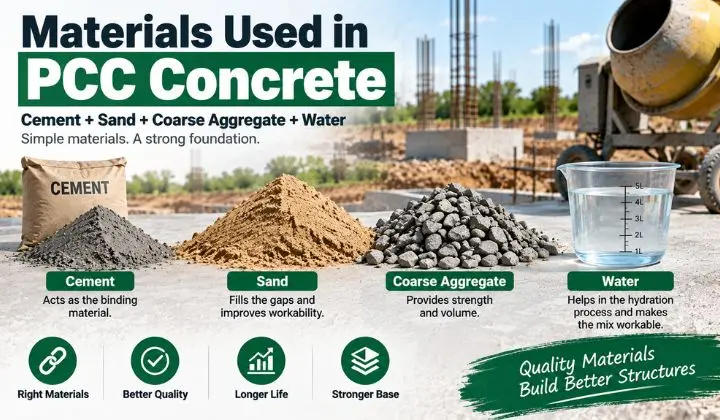 Materials Used in PCC Concrete