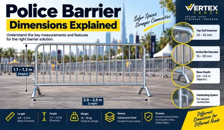 Police Barrier Dimensions Explained