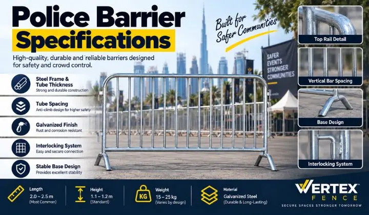 Police Barrier Specifications