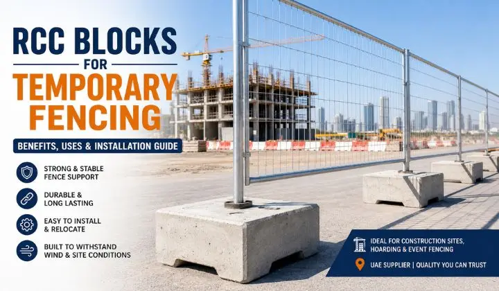 RCC Blocks for Temporary Fencing