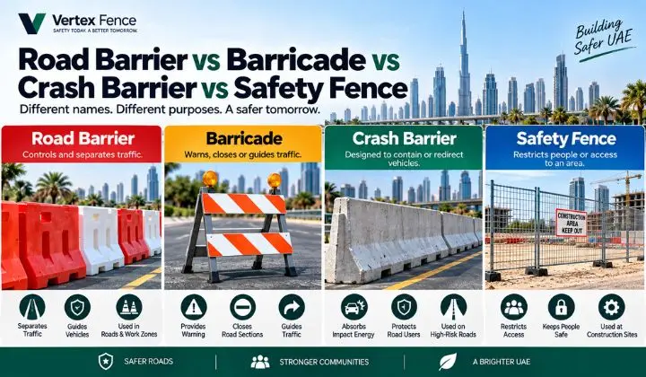 Road Barrier vs Barricade vs Crash Barrier vs Safety Fence