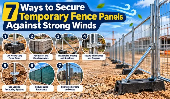 7 Ways to Secure Temporary Fence Panels Against Strong Winds