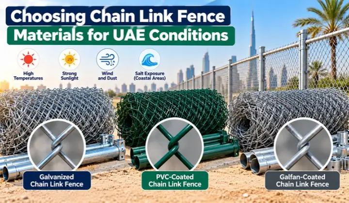 Choosing Chain Link Fence Materials for UAE Conditions