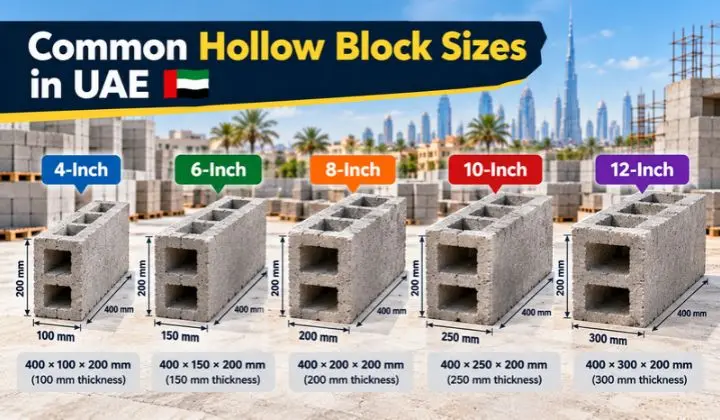 Hollow Block Sizes in UAE