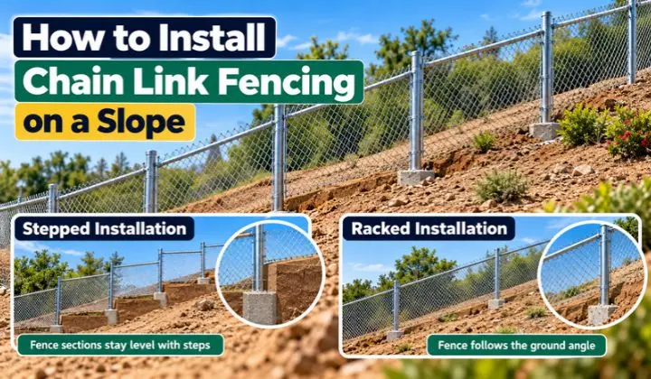 How to Install Chain Link Fencing on a Slope