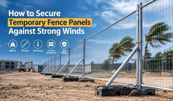 How to Secure Temporary Fence Panels Against Strong Winds