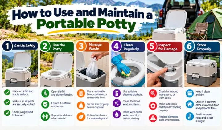 How to Use and Maintain a Portable Potty